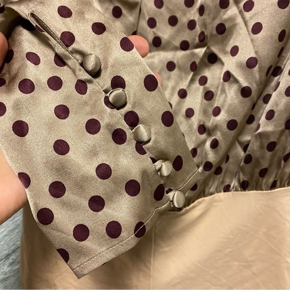 L’AGENCE | Brenda Puff Sleeve Silk Bodysuit Dots Size XS - Picture 13 of 14